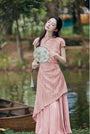 Modified Cheongsam Short-Sleeve Long Dress - Masion Chérie