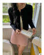 Macaron-Coloured V-neck Long Sleeve Knit Sweater - Masion Chérie