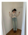 Vintage Washed High-Waisted Straight-Cut Jeans - Masion Chérie