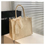 Large Capacity Straw Bag Shoulder Tote Bag - Masion Chérie