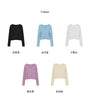 Macaron-Coloured V-neck Long Sleeve Knit Sweater - Masion Chérie