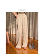 Straight-Leg Full-Length Pants in Satin - Masion Chérie