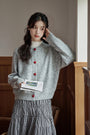 Cozy Heart Button Soft Knit Cardigan