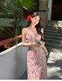 Romantic Floral Spaghetti Strap Maxi Dress - Masion Chérie