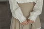 Elegant White Ruffled Buttoned Front Blouse