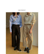 Korean Office Casual Cuffed Suit Pants - Masion Chérie