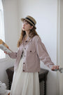 Versatile Mauve Button-Down Jacket