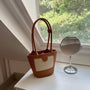 Vintage Hand-Held Straw Bucket Bag - Masion Chérie