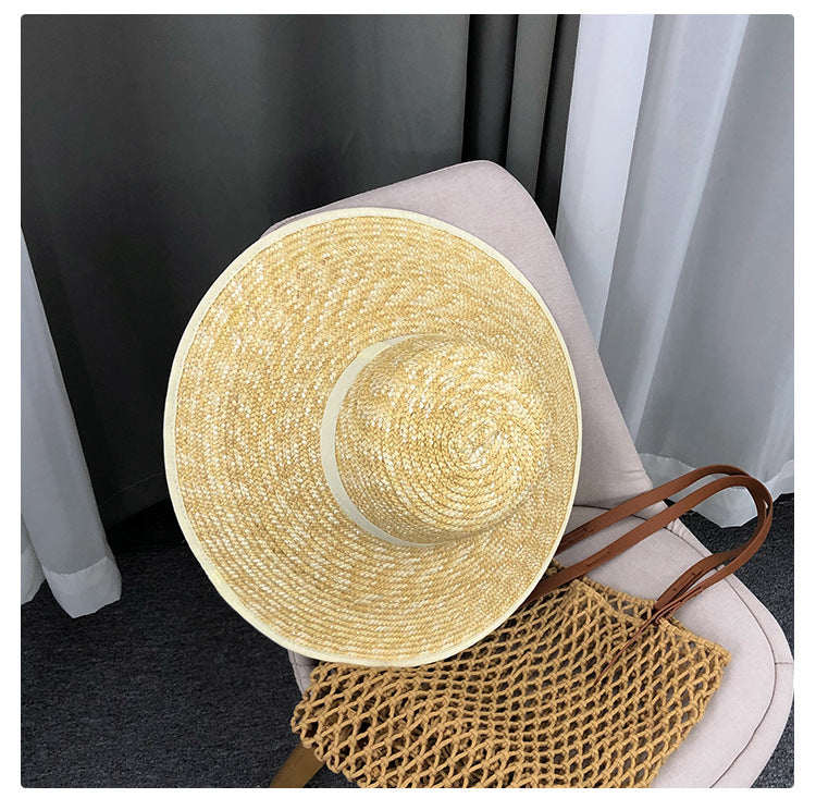 Vintage Large Brim Straw Hat - Masion Chérie