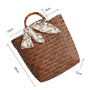 Bamboo Handle Large Capacity Woven Bag - Masion Chérie