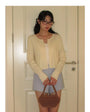 Macaron-Coloured V-neck Long Sleeve Knit Sweater - Masion Chérie