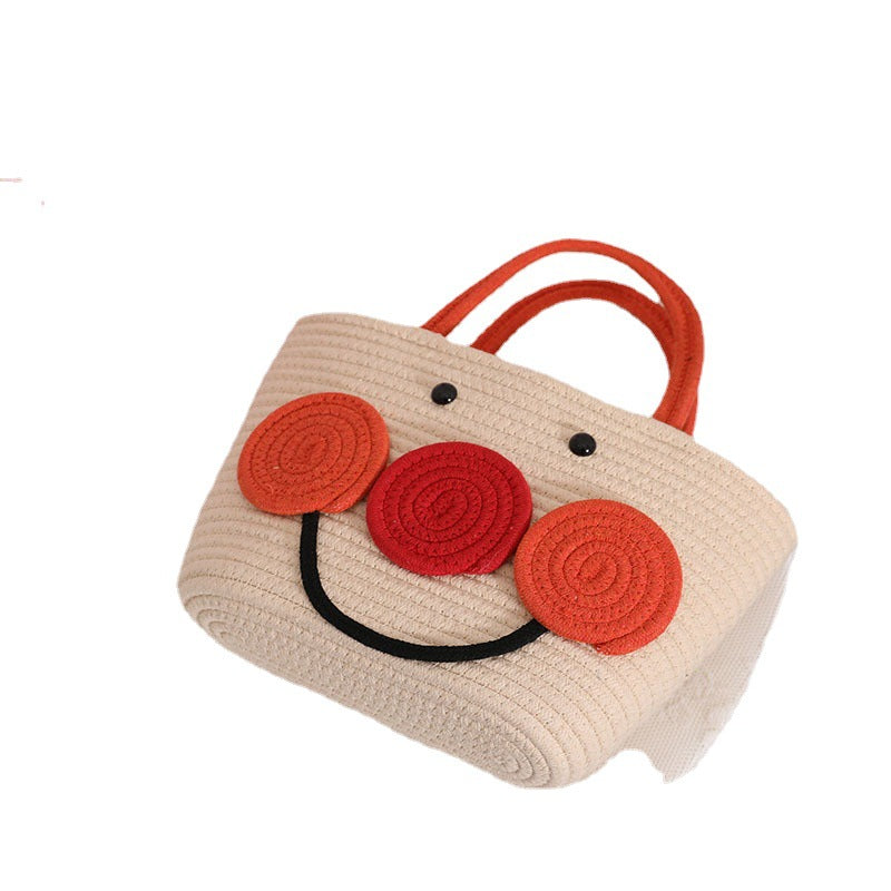 Cute Anpanman Cotton Woven Handbag - Masion Chérie