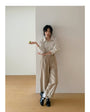 Korean Office Casual Cuffed Suit Pants - Masion Chérie