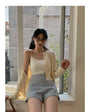 Macaron-Coloured V-neck Long Sleeve Knit Sweater - Masion Chérie