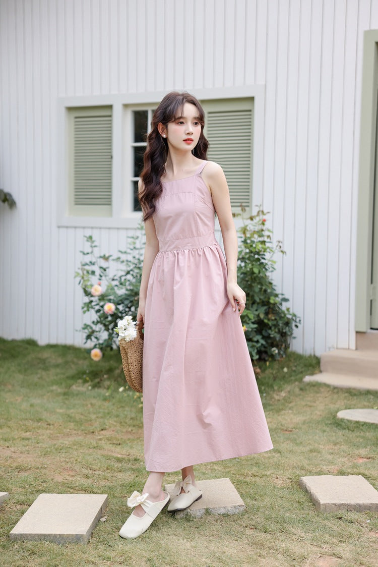 Elegant Sleeveless A-Line Midi Dress - Masion Chérie