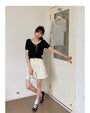 Korean-style A-line Shorts High-Waisted Casual Suit Pants - Masion Chérie