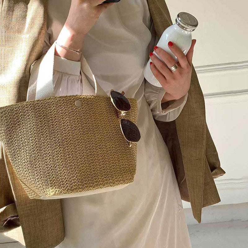 Casual Versatile Straw Woven Handbag - Masion Chérie