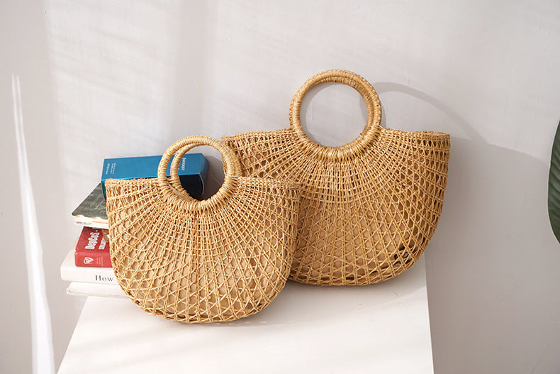 Half-Moon Beach Vacation Handmade Woven Tote Bag - Masion Chérie