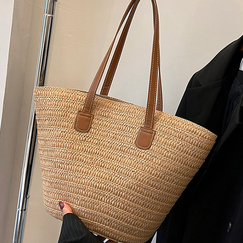 Large Capacity Woven Tote Bag - Masion Chérie