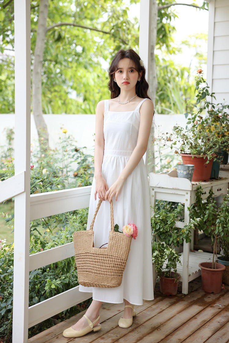 Elegant Sleeveless A-Line Midi Dress - Masion Chérie