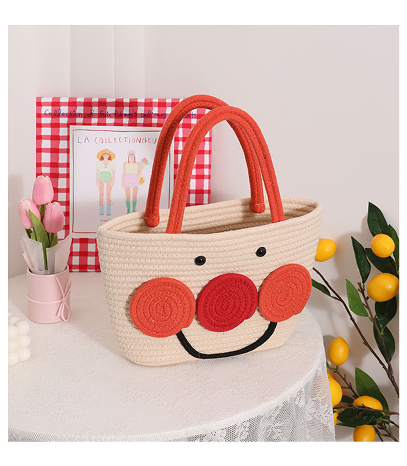 Cute Anpanman Cotton Woven Handbag - Masion Chérie