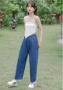 Vintage High-Waisted Loose Denim Pants - Masion Chérie