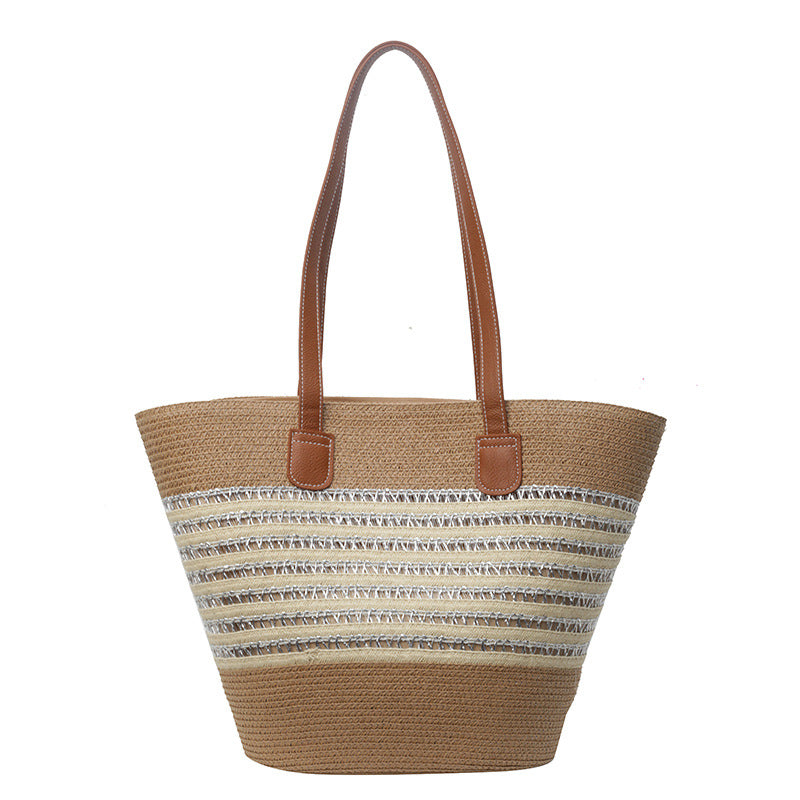 Large Capacity Straw Woven Tote Bag - Masion Chérie