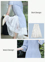 Elegant Blue Long Sleeve Modified Cheongsam Dress