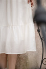 White Button-Down Midi Sundress - Masion Chérie