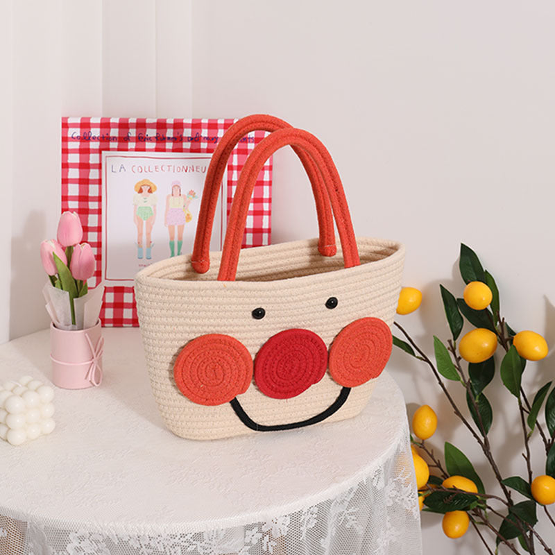 Cute Anpanman Cotton Woven Handbag - Masion Chérie