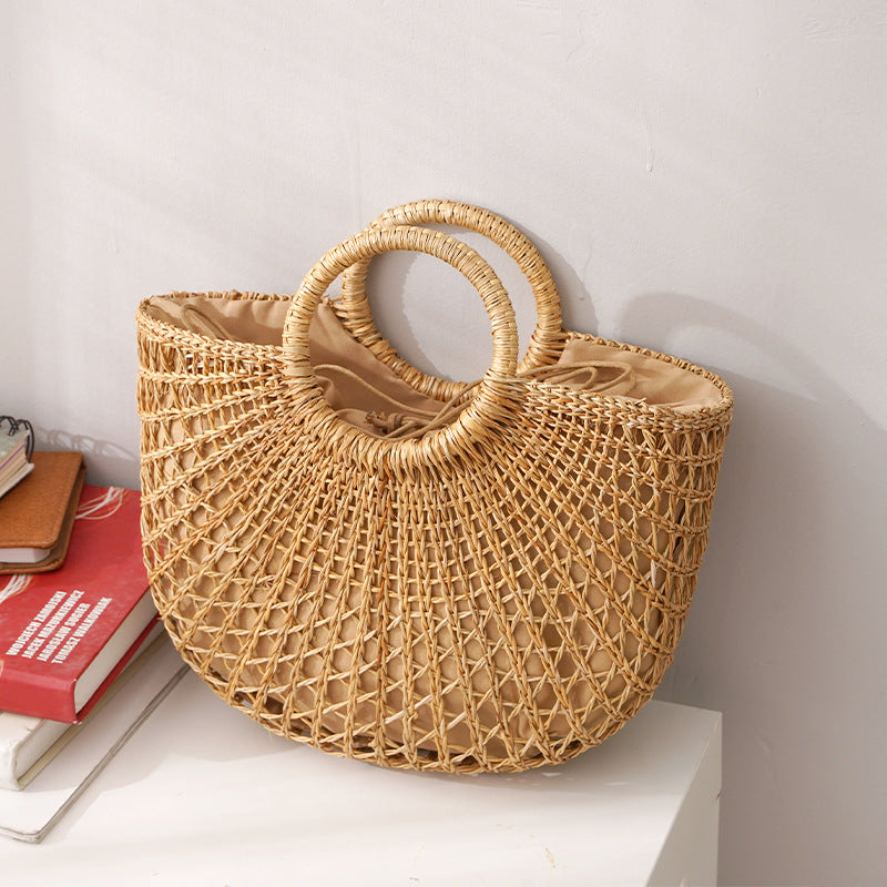 Half-Moon Beach Vacation Handmade Woven Tote Bag - Masion Chérie