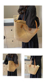 Large Capacity Straw Woven Tote Bag - Masion Chérie