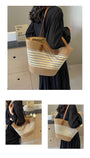 Large Capacity Straw Woven Tote Bag - Masion Chérie