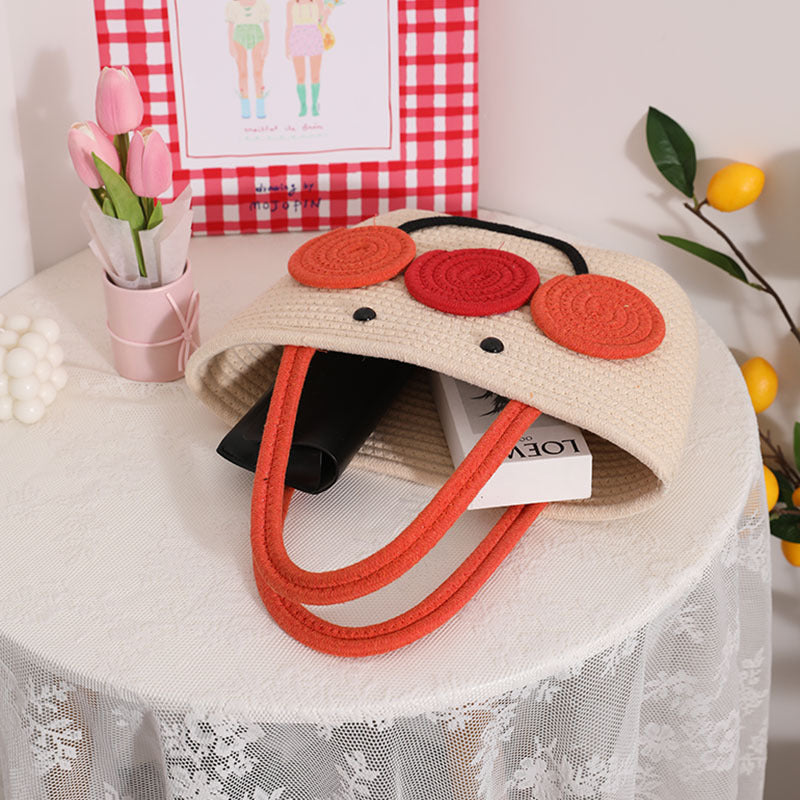 Cute Anpanman Cotton Woven Handbag - Masion Chérie