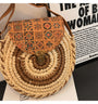 Contemporary Chic Round Crossbody Straw Bag - Masion Chérie