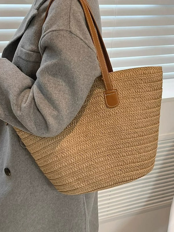 Large Capacity Woven Tote Bag - Masion Chérie