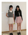 Macaron-Coloured V-neck Long Sleeve Knit Sweater - Masion Chérie