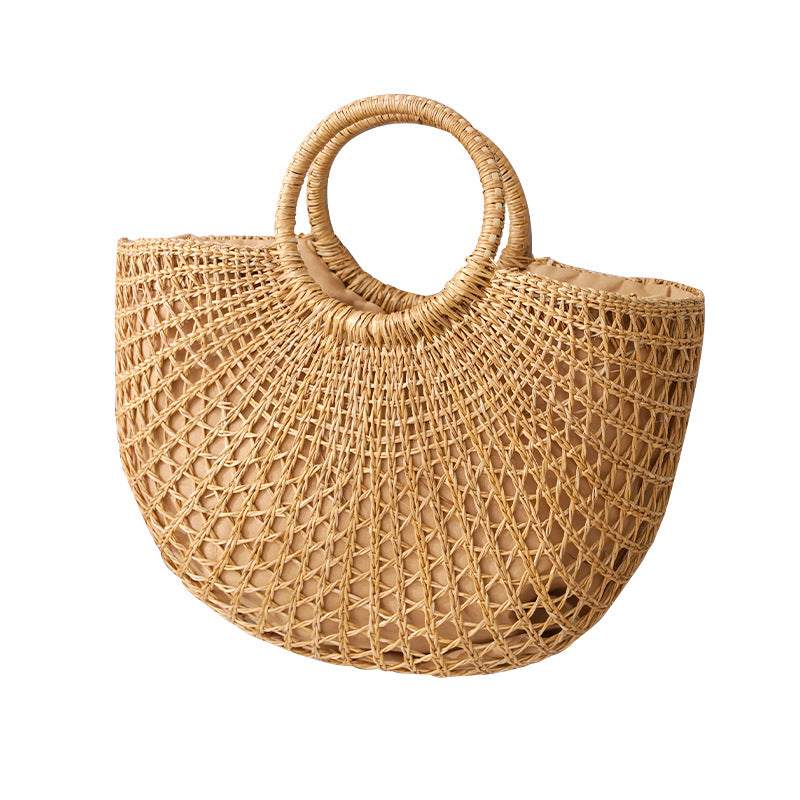 Half-Moon Beach Vacation Handmade Woven Tote Bag - Masion Chérie