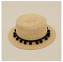 Flat Top Small-brimmed Straw Hat - Masion Chérie