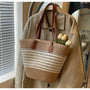 Large Capacity Straw Woven Tote Bag - Masion Chérie