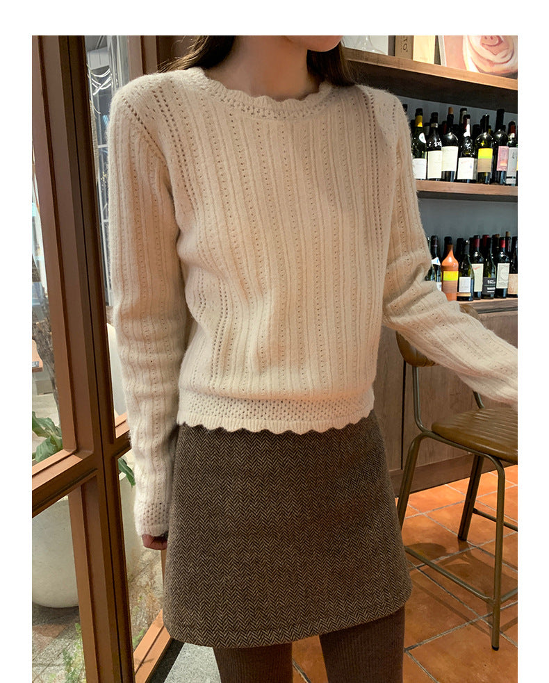 Vintage Knit Sweater Women Winter Inner Top - Masion Chérie