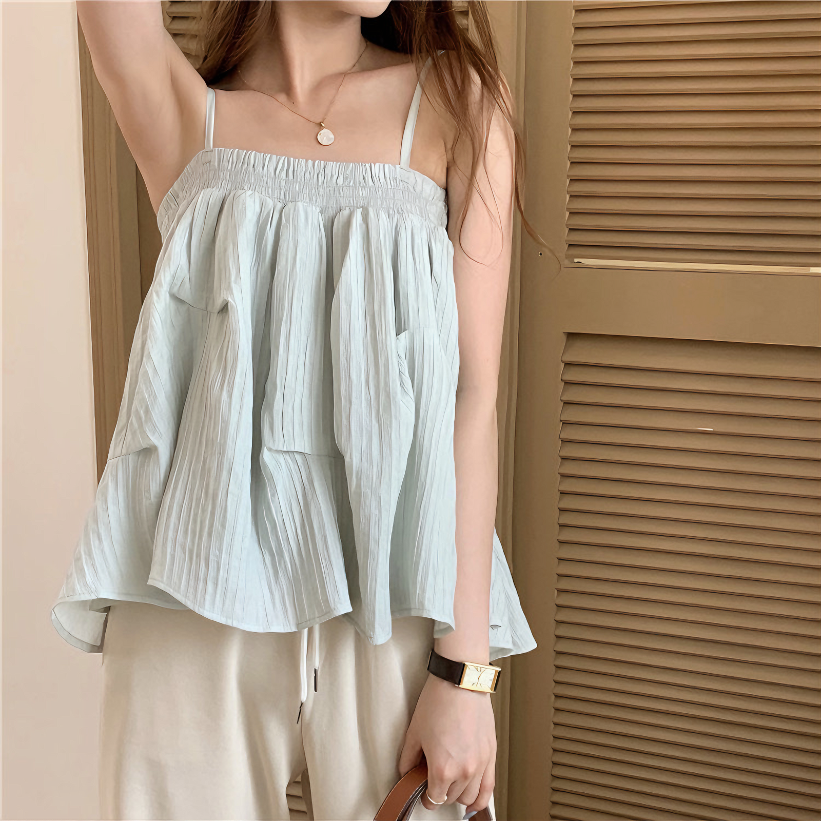 Chic Summer Sleeveless Ruffled Camisole Top - Masion Chérie