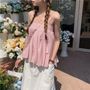 Chic Summer Sleeveless Ruffled Camisole Top - Masion Chérie