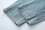 Vintage High-Waisted Light Blue Straight-Leg Jeans - Masion Chérie