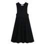 Vintage Black Buttoned Vest Dress