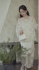 Ivory Embroidered Cheongsam Blouse and Dress Set - Masion Chérie 